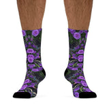 Black Swallowtail and Asters DTG Socks - Inspired Passion Productions