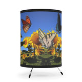 Sunflowers and ButterfliesTripod Lamp with High-Res Printed Shade, US\CA plug