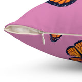 Monarch Butterfly Spun Polyester Square Pillow