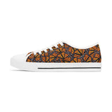 Women's Low Top Sneakers, Monarch Butterfly Shoes, Monarch Wings