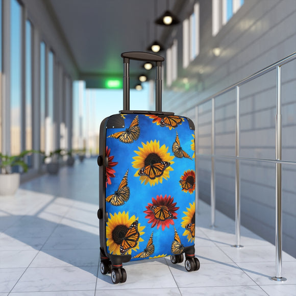 Monarchs and Sunflowers Cabin Suitcase