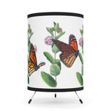 Monarchs and Milkweed Tripod Lamp with High-Res Printed Shade, US\CA plug