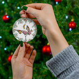 Monarchs and milkweed Ceramic Ornament