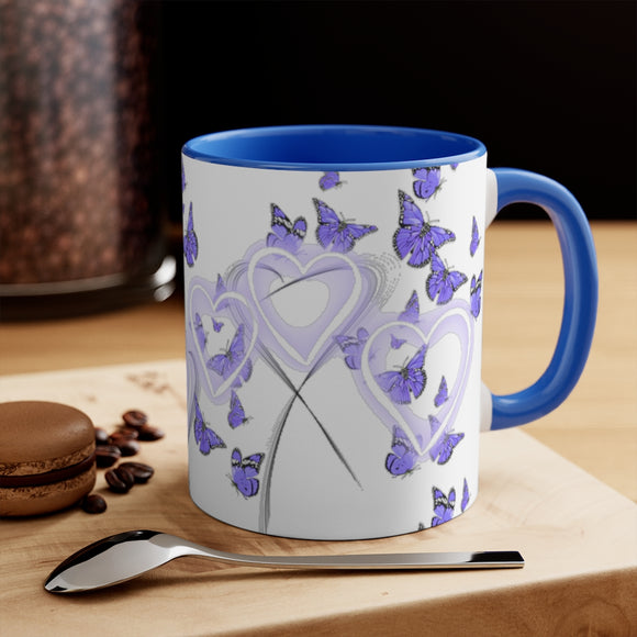 purple Monarchs 11oz Accent Mug