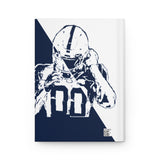 Football Player Hardcover Journal Matte FREE SHIPPING