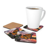 Monarch Butterfly Corkwood Coaster Set