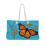 Monarch Butterfly Weekender Bag Blue