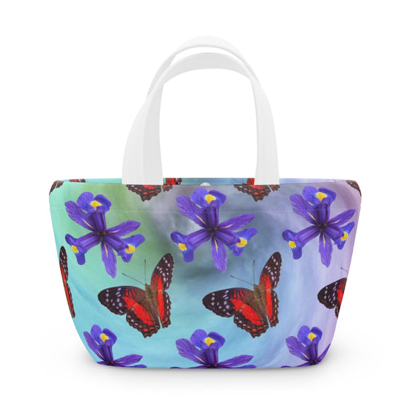 Butterfly and Iris Soft Picnic Bag