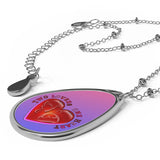 Butterfly Valentine Oval Necklace