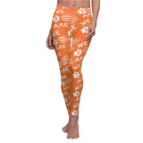 Orange Paw Scratch Navy Women's Casual Leggings FREE SHIPPING