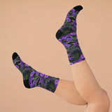 Black Swallowtail and Asters DTG Socks - Inspired Passion Productions