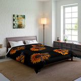 Black Sunflower and Monarch Comforter Comforter