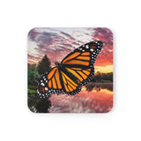 Monarch Butterfly Corkwood Coaster Set