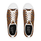 Women's Low Top Sneakers, Monarch Butterfly Shoes, Monarch Wings