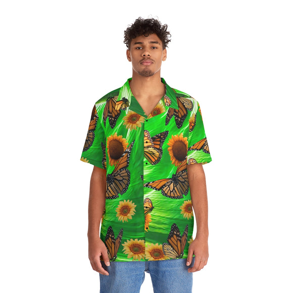 Men's Monarch Green Hawaiian Shirt
