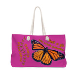 Monarch Butterfly Weekender Bag pink