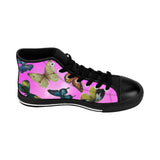 Butterflies Women's High-top Sneakers Pink