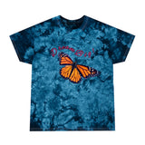 Monarch Butterfly Tie-Dye Tee, Crystal "Dream  Big" - Inspired Passion Productions