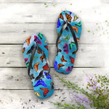 Blue Sky Butterfly Flip Flops