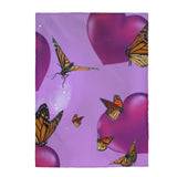 Monarch Valentine Velveteen Plush Blanket