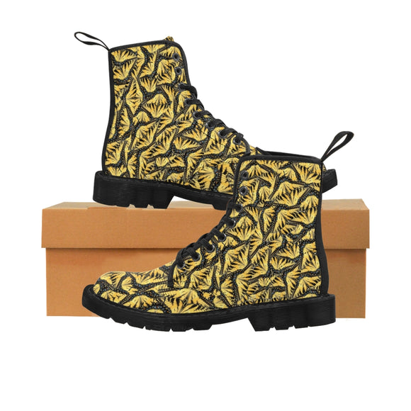 Tiger Swallowtail Wings Women's Canvas Boots