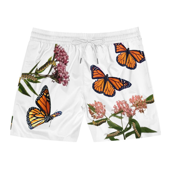 Monarchs and Milkweed Men's Mid-Length swim shorts