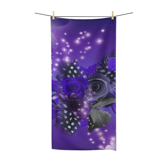 Purple Butterfly Polycotton Towel