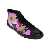 Butterflies Women's High-top Sneakers Pink