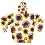 Sunflowers and Monarchs Unisex Pullover Hoodie