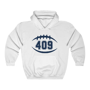 409 Football white Unisex Heavy  Blend™ Hooded Sweatshirt FREE SHIPPING