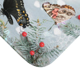 Butterfly Christmas Bath Mat