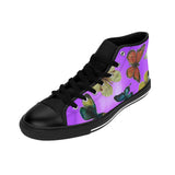 Butterflies Women's High-top Sneakers Purple