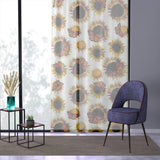 Sunflowers and monarchs Window Curtains