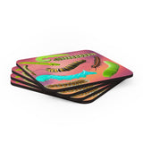 Caterpillars Corkwood Coaster Set