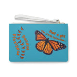 Blue Monarch Butterfly Clutch Bag