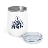 Football Player 12oz Insulated Wine Tumbler white FREE SHIPPING