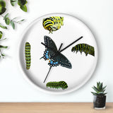 Black Swallowtail Wall Clock