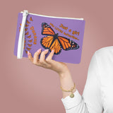 Violet Monarch Butterfly Clutch Bag