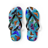 Blue Sky Butterfly Flip Flops