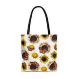 Sunflowers and Monarchs Butterfly  Tote Bag