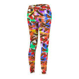 Monarch Butterfly Life Cycle and Colors Women's Cut & Sew Casual Leggings - Inspired Passion Productions