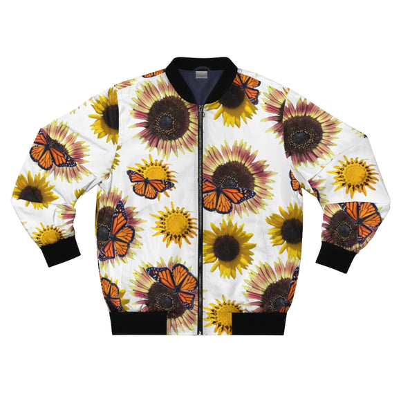Sunflowers and Monarchs Men's Bomber Jacket