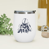 Football Player 12oz Insulated Wine Tumbler white FREE SHIPPING