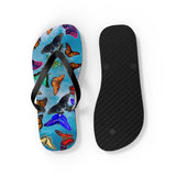 Blue Sky Butterfly Flip Flops