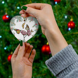 Monarchs and milkweed Ceramic Ornament