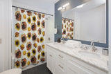 Sunflowers and Monarchs Shower Curtains