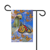 Monarch Life Cycle Garden flag Banner