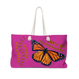 Monarch Butterfly Weekender Bag pink