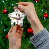 Monarchs and milkweed Ceramic Ornament