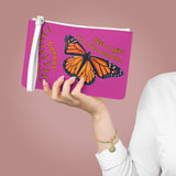 Pink of Monarch Butterfly Clutch Bag